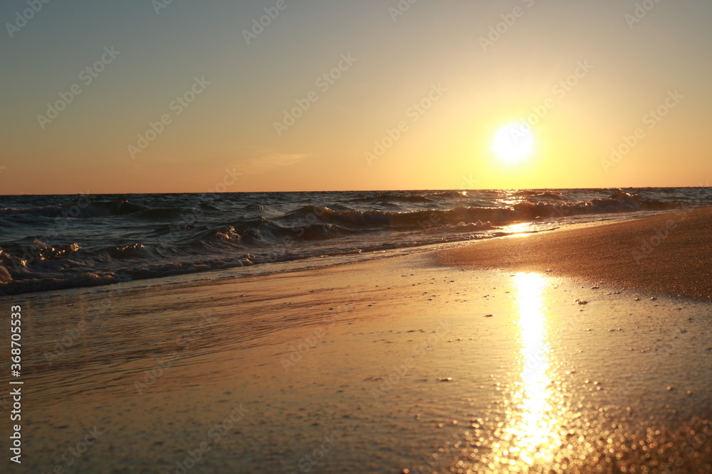 sunset on the beach