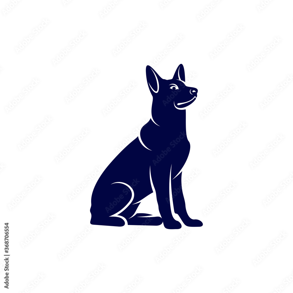 Sniffer Dog Logo Design Vector. Silhouette of Sniffer Dog. Vector illustration Sniffer Dog Logo Design Vector. Silhouette of Sniffer Dog. Vector illustration