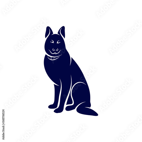 Sniffer Dog Logo Design Vector. Silhouette of Sniffer Dog. Vector illustration