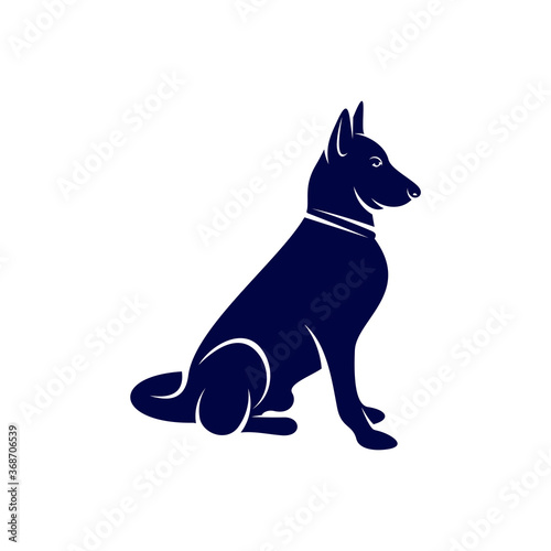 Sniffer Dog Logo Design Vector. Silhouette of Sniffer Dog. Vector illustration