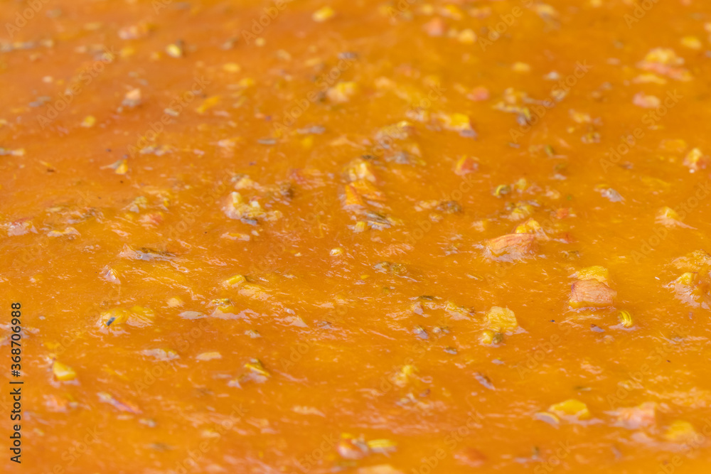 Homemade mango papad or amm papad, close up view Homemade mango papad or amm papad, close up view