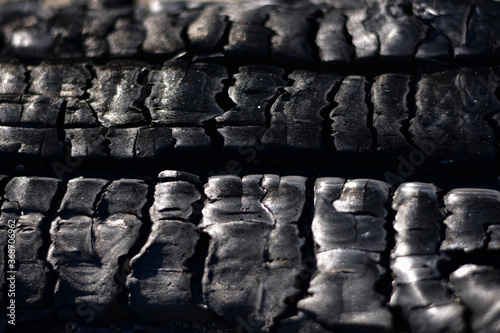 Texture of burnt wood
