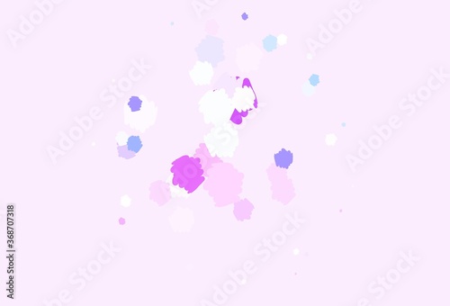 Light Pink, Blue vector pattern with random forms.