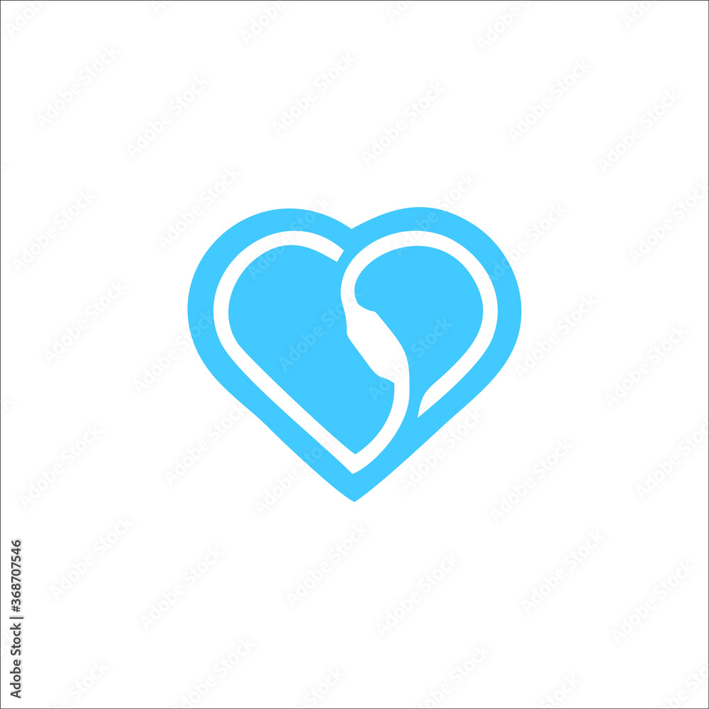 doctor's heart logo. pulse logo. isolated vector icon doctor's heart logo. pulse logo. isolated vector icon