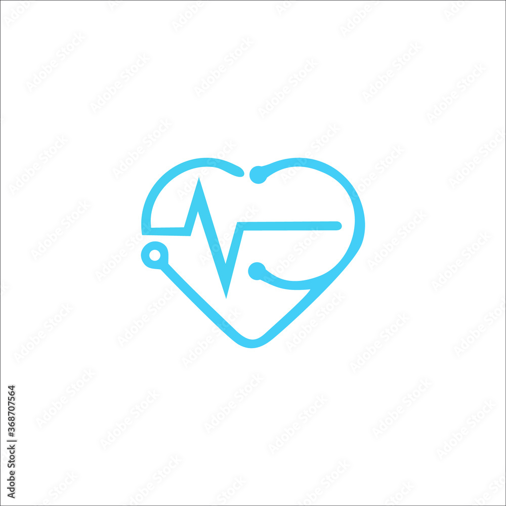 heart vibrations logo. Trembling. Linear icons. heart vibrations logo. Trembling. Linear icons.