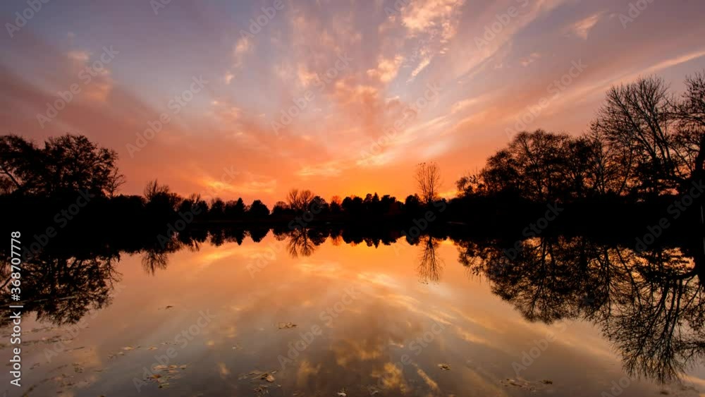 4K Sunset Time-Lapse at Jester Park, Iowa, USA
