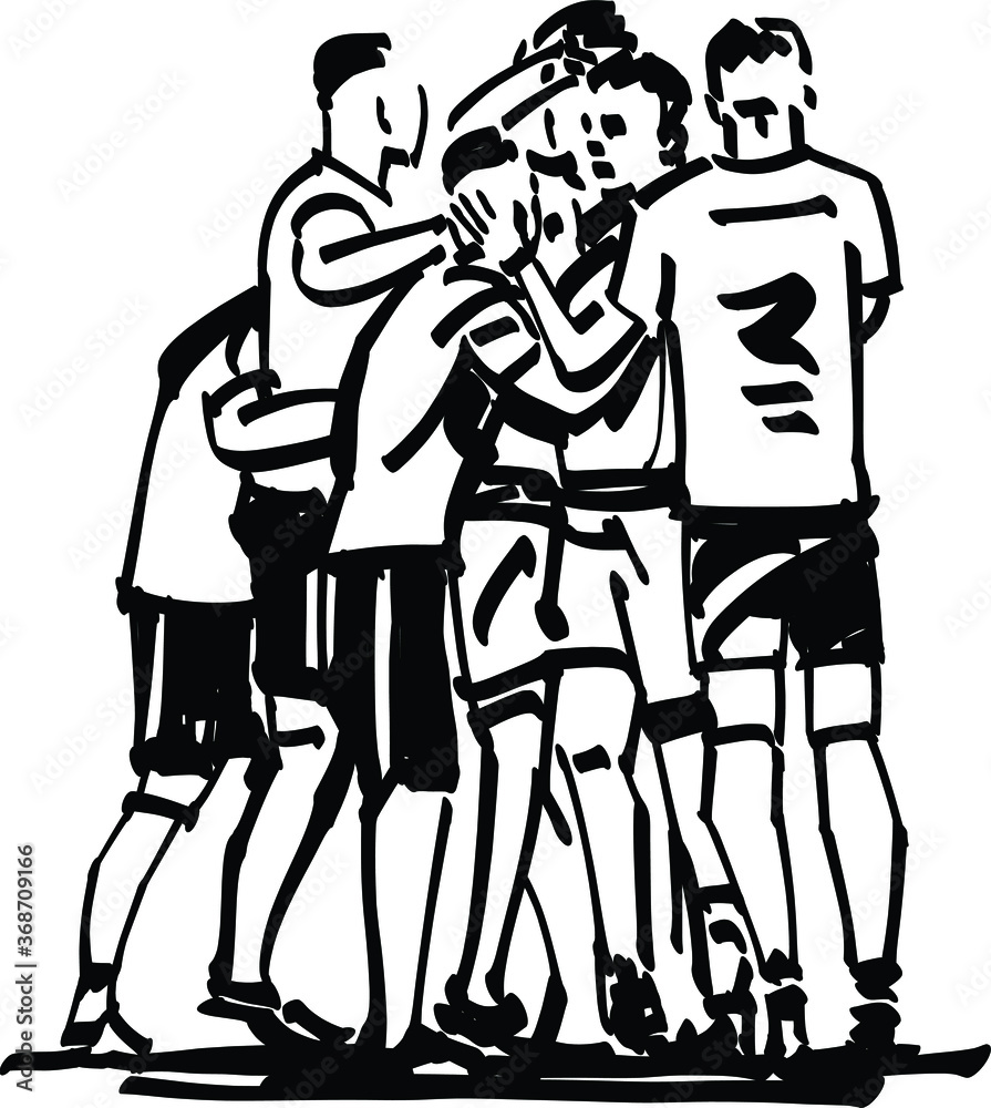 the vector illustration a football player the vector illustration a football player