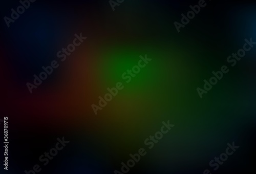 Dark Green, Red vector blurred bright texture.