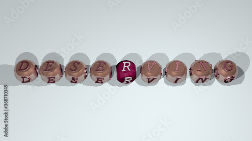 crosswords of congratulations graduation: deserving arranged by cubic letters on a mirror floor, concept meaning and presentation photo