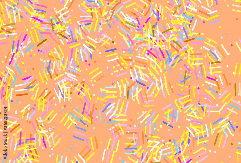 Light Multicolor vector template with repeated sticks, dots.