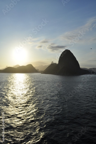 sunset over the sea in Rio de Janeiro