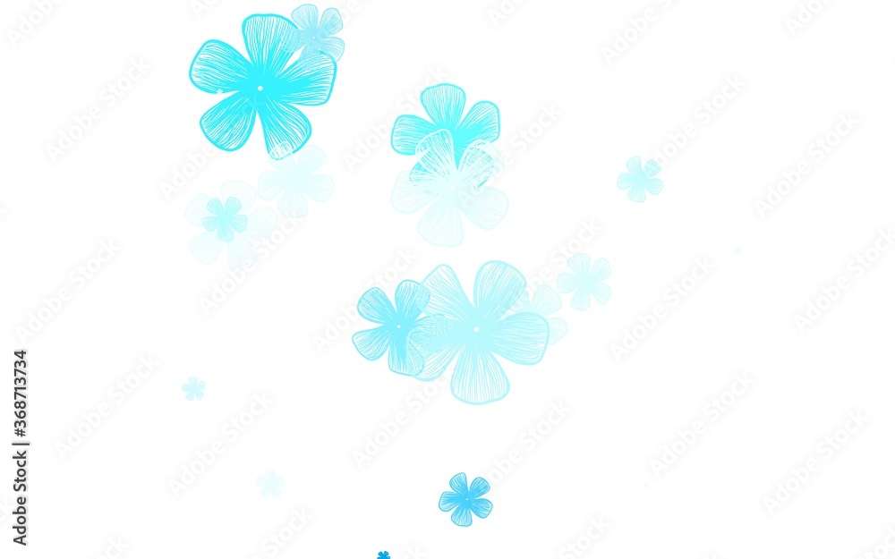 Light Green vector abstract design with flowers.