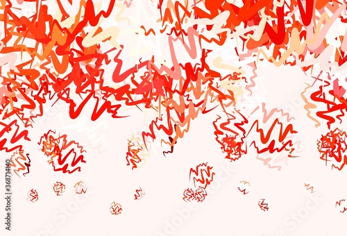 Light Red vector background with bent lines.