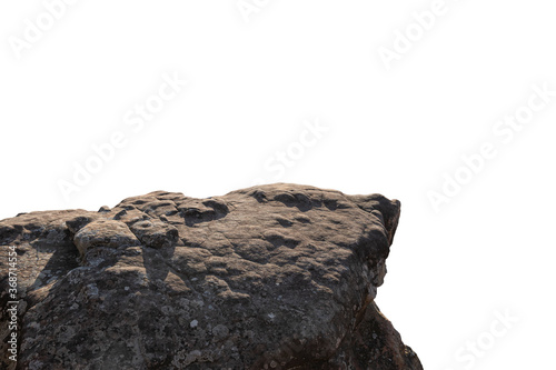 Rock cliff stone isolated on white background