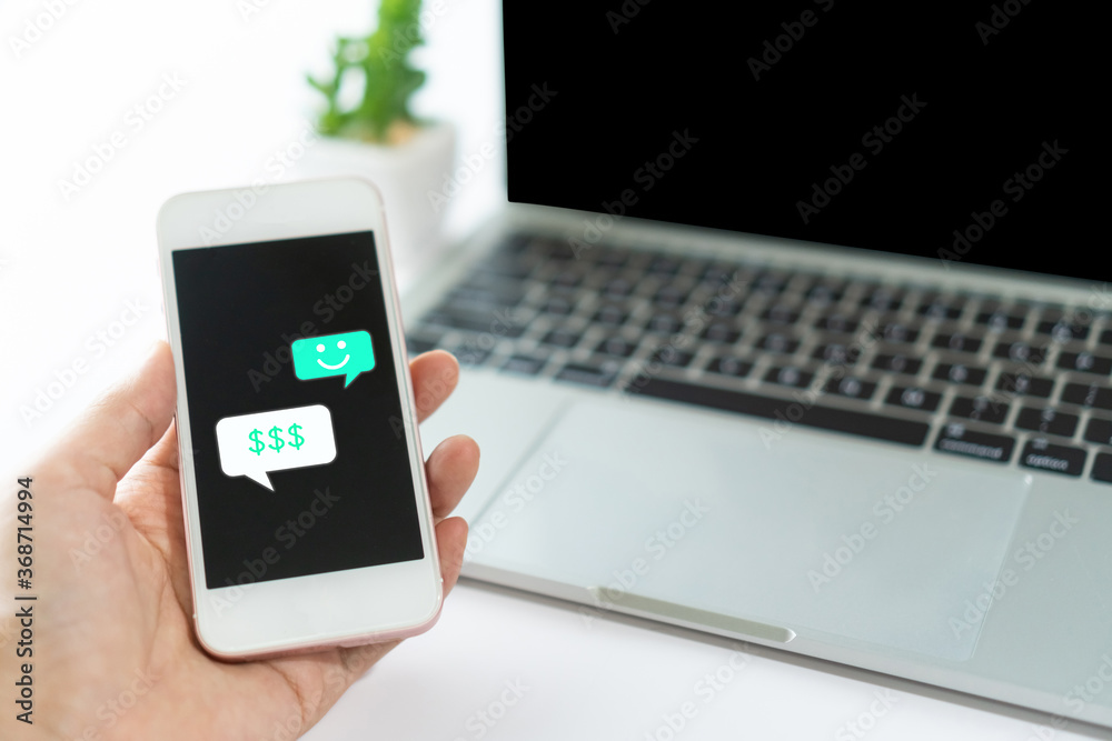 Woman using smartphone to do work business, social network, communication. Woman using smartphone to do work business, social network, communication.