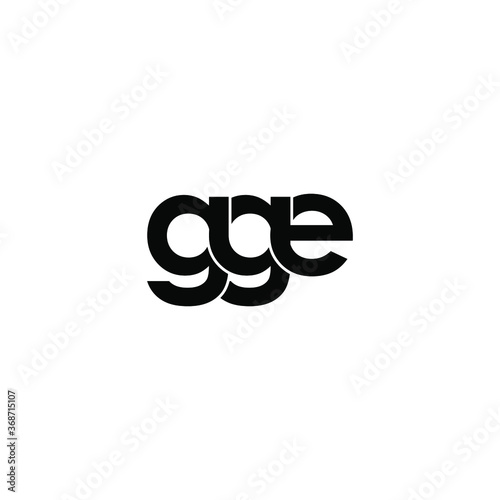 gge letter original monogram logo design photo