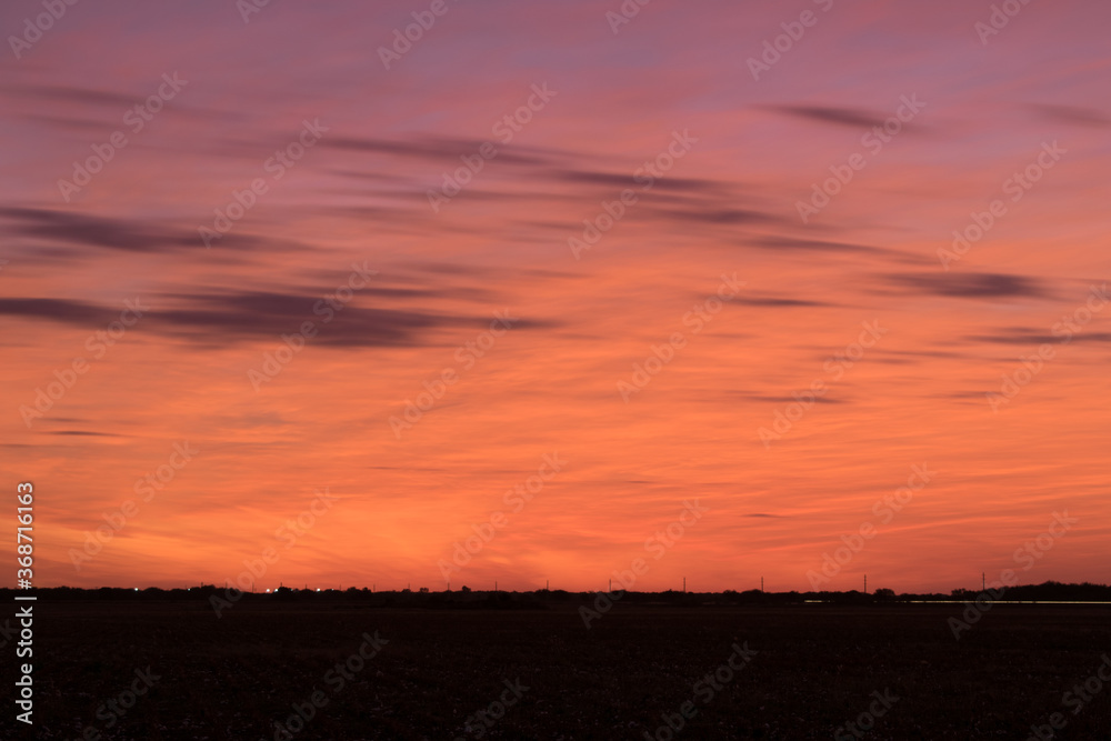 noche en un campo de algodón ya cosechado con las plantas cortadas a ras de suelo noche en un campo de algodón ya cosechado con las plantas cortadas a ras de suelo
