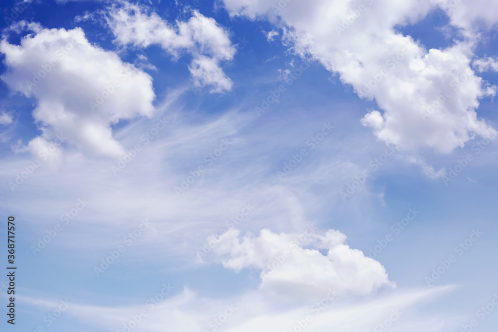 The sky is blue with beautiful clouds. The sky is blue with beautiful clouds.