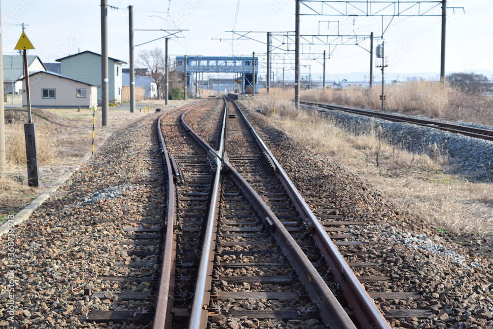 鉄道線路の分岐ポイント