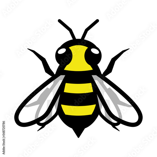 Bee logo symbol icon sign. A simple bee illustration, isolated.