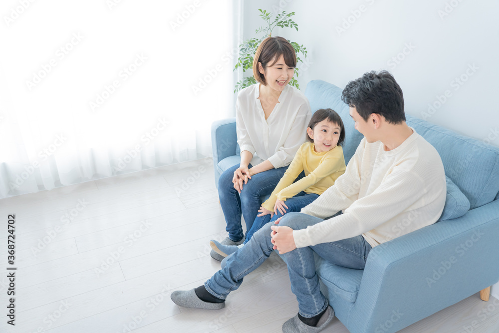 アジア人　親子　ポートレート