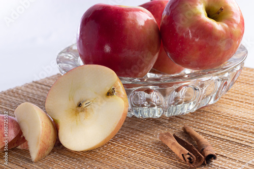 Appetizing and tasty red apples