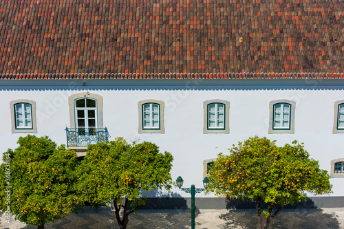 Detail of Episcopal Palace in Faro Portugal