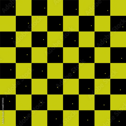 Tile mosaic black and yellow pattern