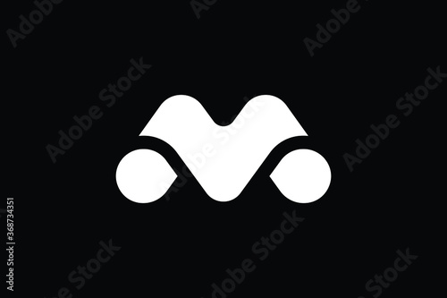 Minimal Innovative Initial MV logo and VM logo. Letter M MV VM creative elegant Monogram. Premium Business logo icon. White color on black background