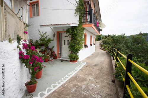 Beautiful street on Thassos Island, Greece © erika8213