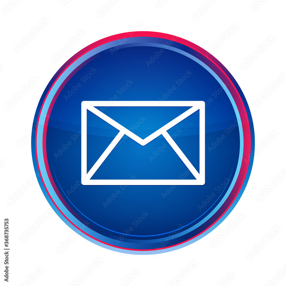 Email icon silky blue round button aqua design illustration Email icon silky blue round button aqua design illustration