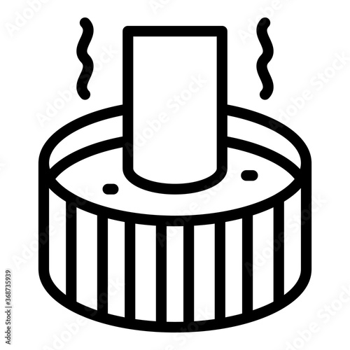 Blacksmith water pot icon. Outline blacksmith water pot vector icon for web design isolated on white background photo
