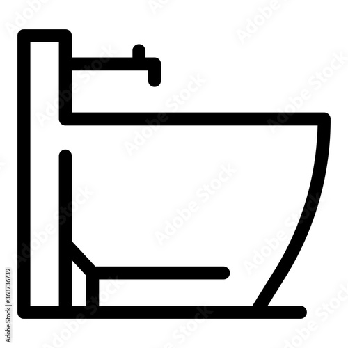 Bidet icon. Outline bidet vector icon for web design isolated on white background