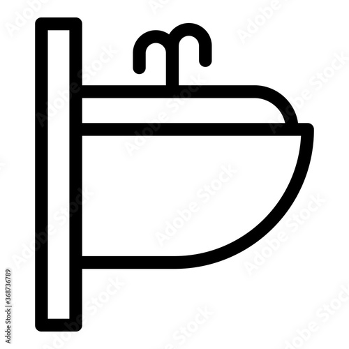 Clean bidet icon. Outline clean bidet vector icon for web design isolated on white background