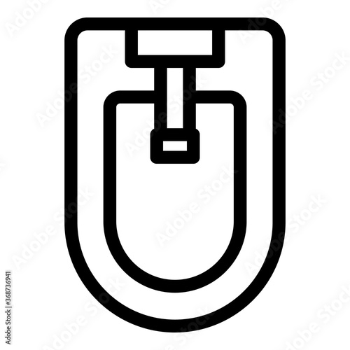 Tap bidet icon. Outline tap bidet vector icon for web design isolated on white background