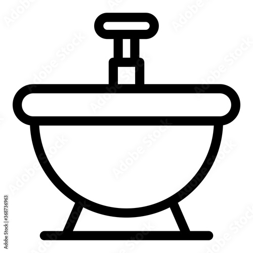 Apartment bidet icon. Outline apartment bidet vector icon for web design isolated on white background