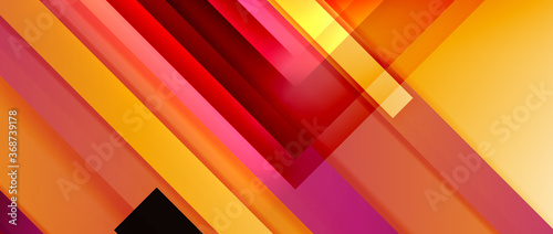 Dynamic lines on fluid color gradient. Trendy geometric abstract background for your text, logo or graphics