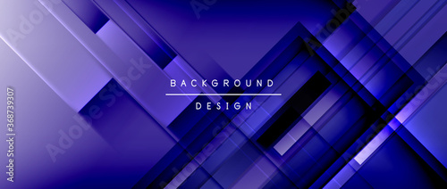 Dynamic lines on fluid color gradient. Trendy geometric abstract background for your text, logo or graphics