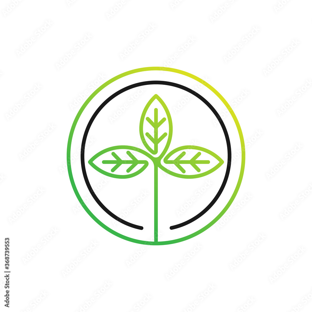 Leaf Logo design vector illustration. Abstract Leaf Logo vector in creative design concept for nature, agriculture and farm business. Tree Leaf Logo, icon, sign and symbol vector design illustration