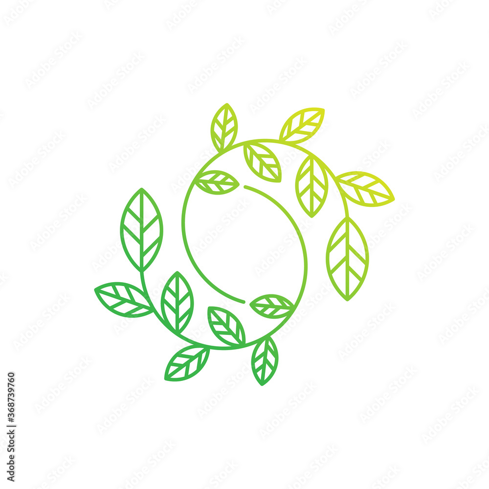 Fototapeta premium Leaf Logo design vector illustration. Abstract Leaf Logo vector in creative design concept for nature, agriculture and farm business. Tree Leaf Logo, icon, sign and symbol vector design illustration