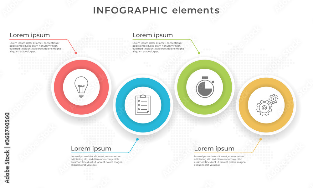 Timeline infographic template 4 options.