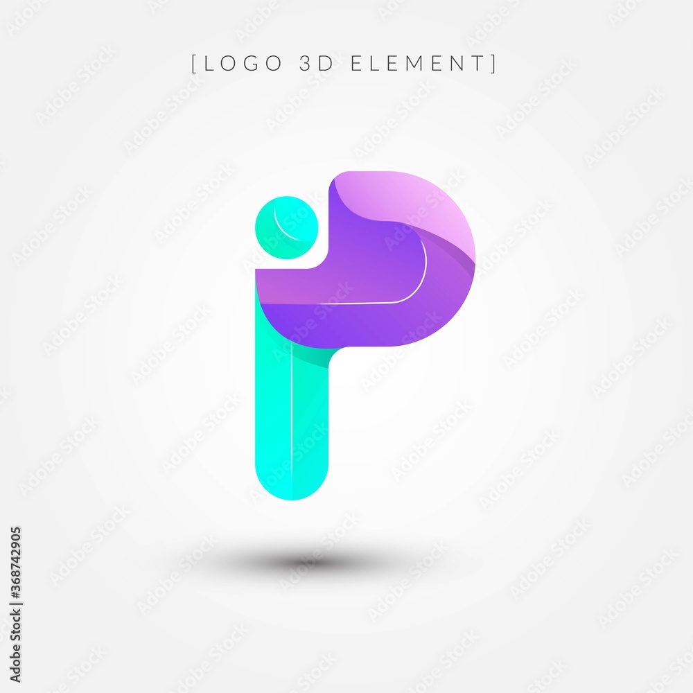 P letter modern style logo. Vector abstract material design style. Logo elements, icon, full color logos, Vector, illustrations P letter modern style logo. Vector abstract material design style. Logo elements, icon, full color logos, Vector, illustrations