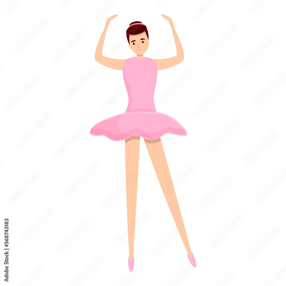 Ballerina female icon. Cartoon of ballerina female vector icon for web design isolated on white background Ballerina female icon. Cartoon of ballerina female vector icon for web design isolated on white background