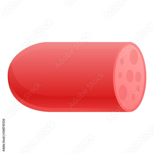 Farm sausage icon. Cartoon of farm sausage vector icon for web design isolated on white background