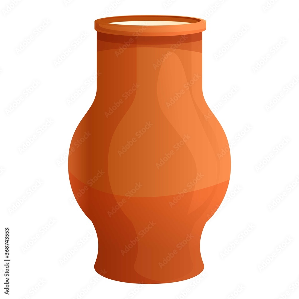 Farm ceramic milk jug icon. Cartoon of farm ceramic milk jug vector icon for web design isolated on white background