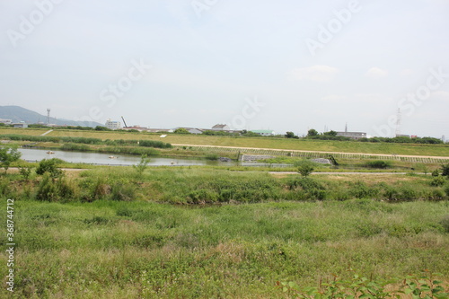 河川敷、River