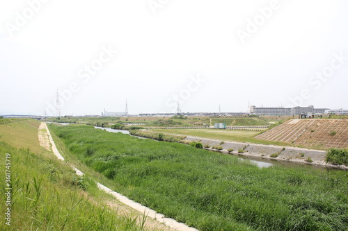河川敷、River