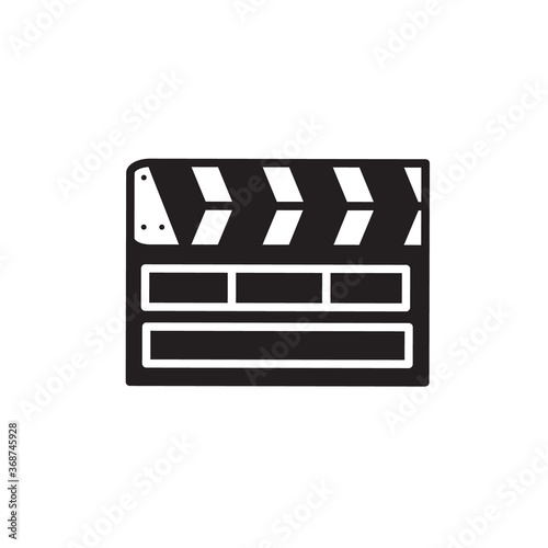  Movie clapper board icon vector