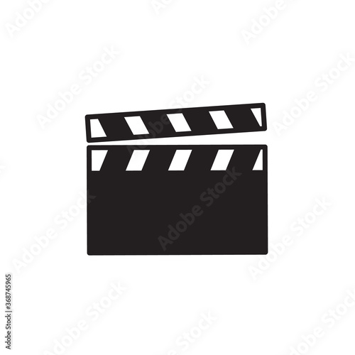  Movie clapper board icon vector