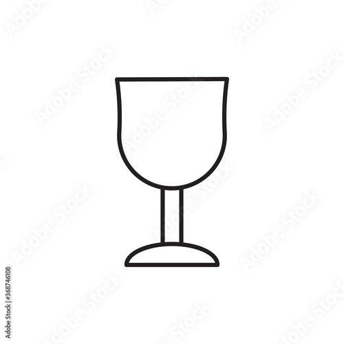 Wine glass line icon vector